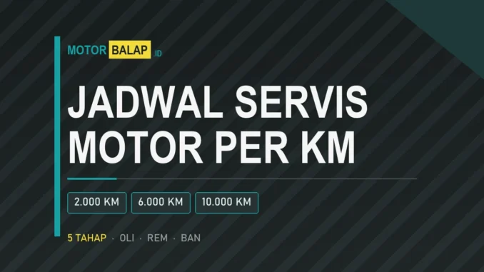 Jadwal servis motor per kilometer: oli, busi, filter udara, rantai, rem