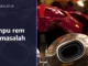Lampu rem belakang motor sport berwarna merah menyala dari dekat, dengan panel judul Lampu rem bermasalah di sisi kiri
