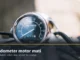 Speedometer analog motor dengan jarum diam di angka nol dan odometer menunjukkan 36742 kilometer, berpita judul Speedometer motor mati