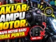 Rumah saklar di setang kiri motor keluaran baru dari dekat, berisi tombol hazard, saklar sein, dan tombol klakson tanpa saklar lampu utama, dengan lampu depan menyala di latar. Ada sisipan rumah saklar model lama yang punya saklar lampu bertanda OFF dan diberi tanda silang merah. Bertuliskan Saklar Lampu Motor, Kenapa Motor Baru Tidak Punya